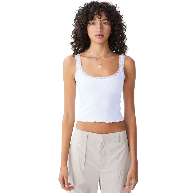 COTTON ON - Lace Trim Camisole Tank Top crew neck tank