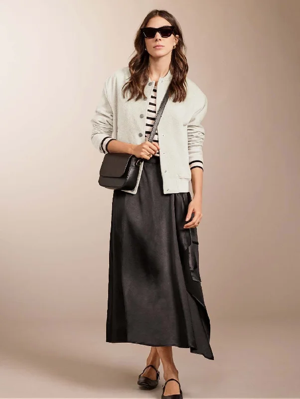 Federica Ecojilin Skirt | Caviar Black leather skirt bold