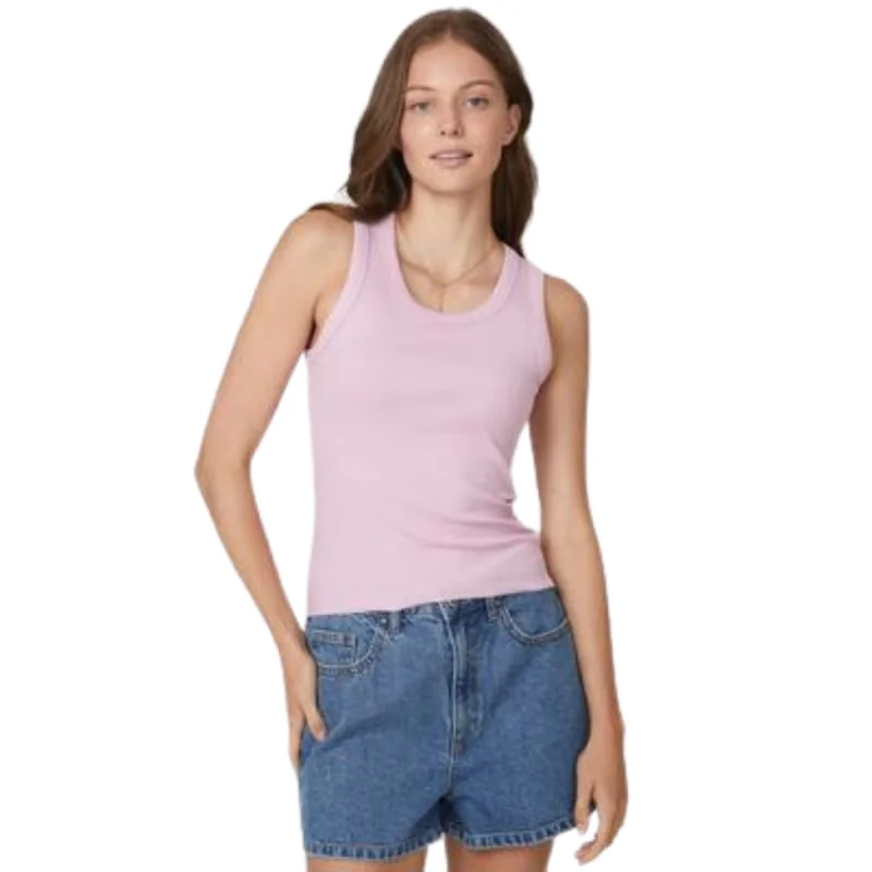 COTTON ON -  Organic Rib Scoop Tank Top chic tank top