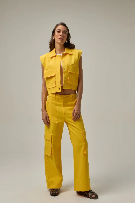 Utility Cargo Pant | Canary Yellow Classic Cropped Pants