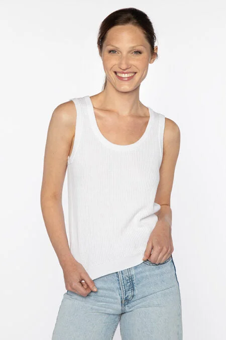 Kinross Cashmere Rib Tank workout tank top