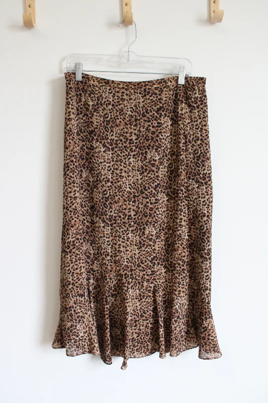 Emma James Flowy Leopard Print Skirt | 4 Petite midi skirt versatile