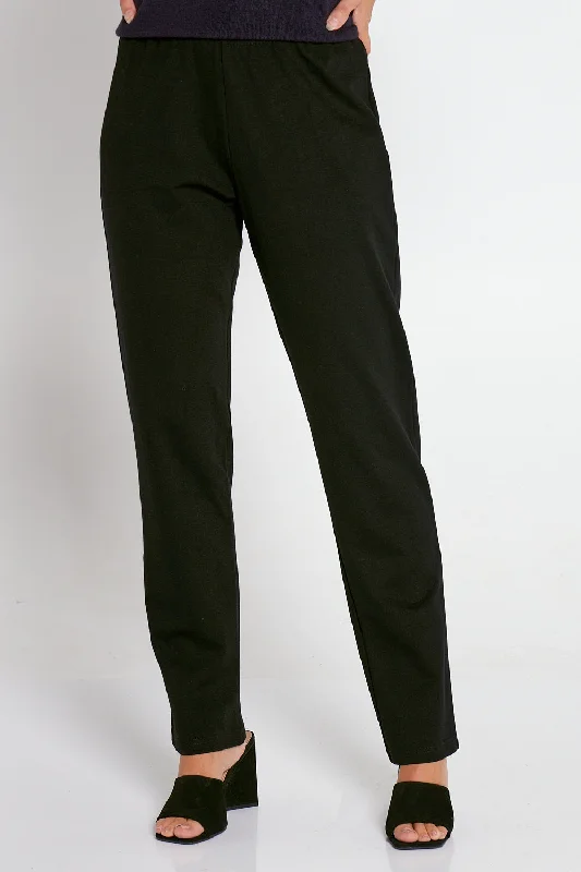 Gianna Ponte Pants - Black Trendy Printed Pants
