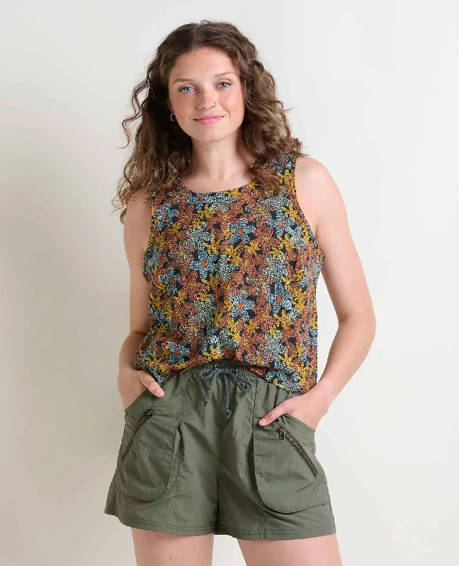 Sunkissed Button Back Tank peach tank top