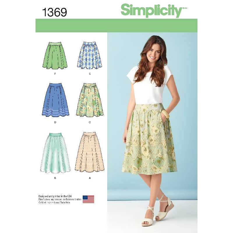 Simplicity Pattern 1369  Women's Skirts in Three Lengths velvet skirt sumptuous