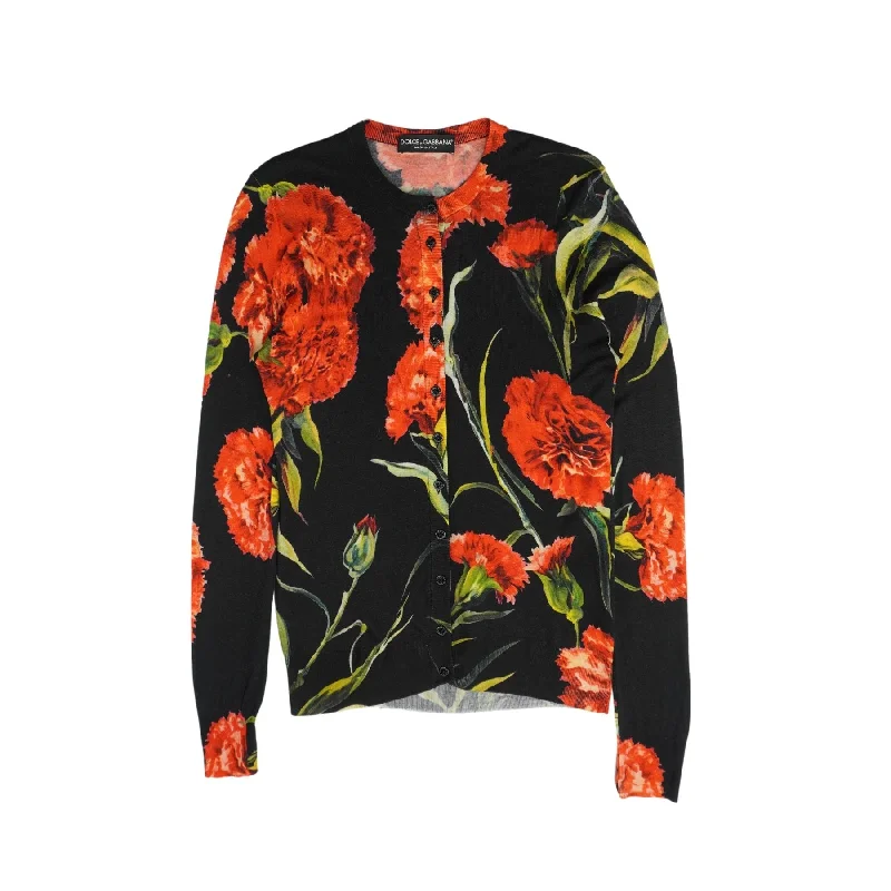 Dolce & Gabbana Cardigan - Women's M Denim Fabric Leather Fabric Suede Fabric