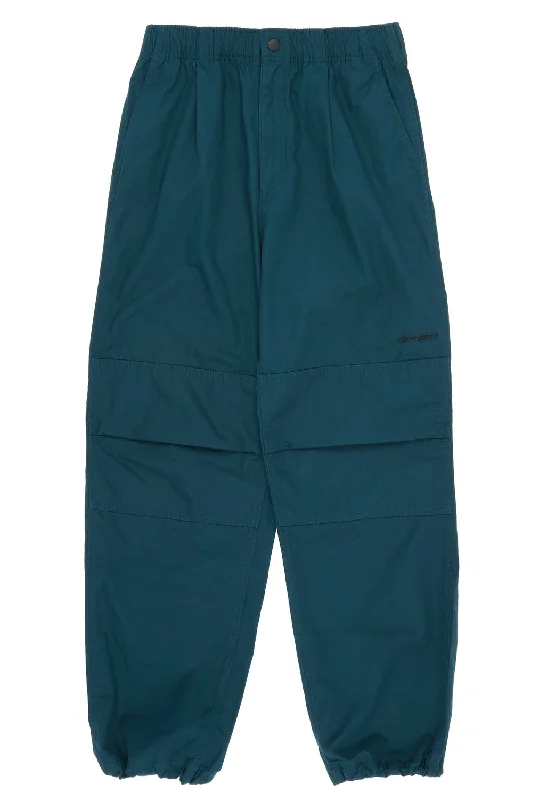 Carhartt WIP Women's Coastal Pants - Duck Blue / Black Relaxed High-Waist Trousers
