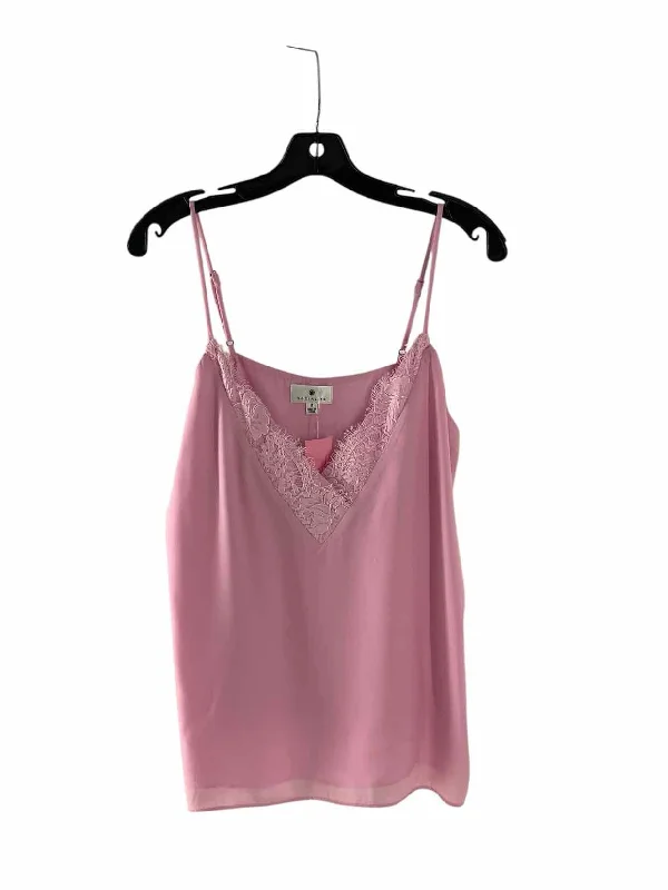 Socialite Size M Pink Tank Top striped tank top