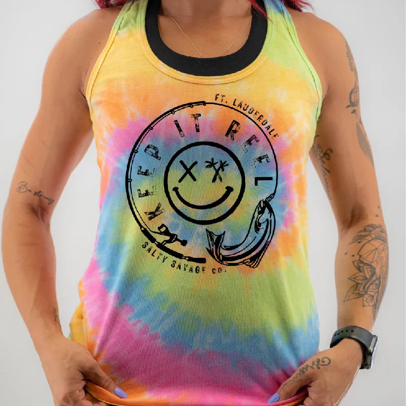 Ladies “KEEP IT REEL” Racerback Tank stretchy tank top
