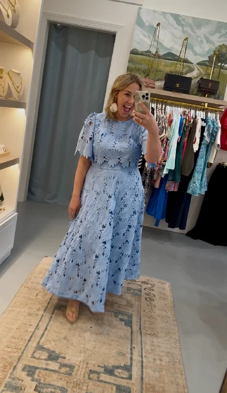 Evelyn Eyelet Skirt Set | French Blue tulle skirt dreamy