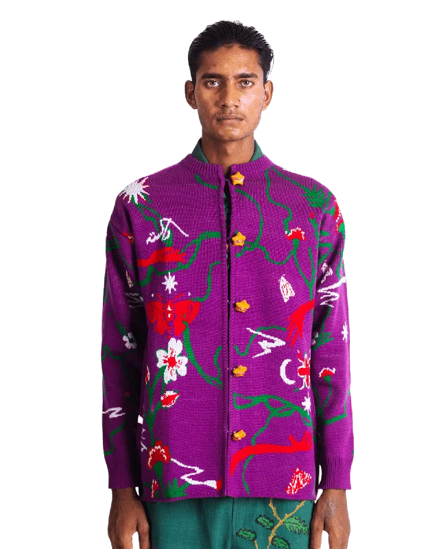 "GRAND BUDAPEST" CARDIGAN Jersey Fabric Tulle Fabric Batik Fabric