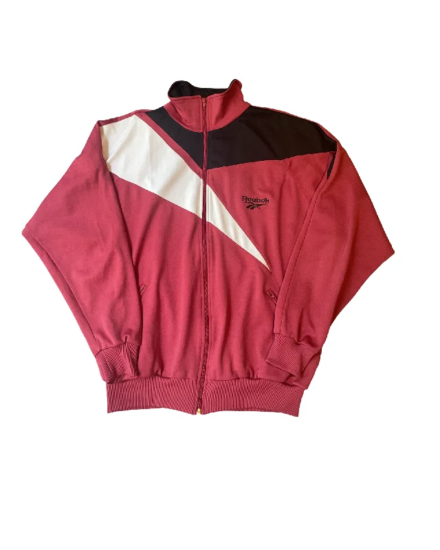 Vintage Reebok Track Jacket Size XL Front Pockets Side Pockets Patch Pockets