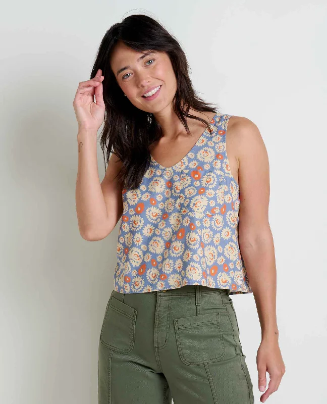Taj Hemp Button Back Tank II athletic tank top