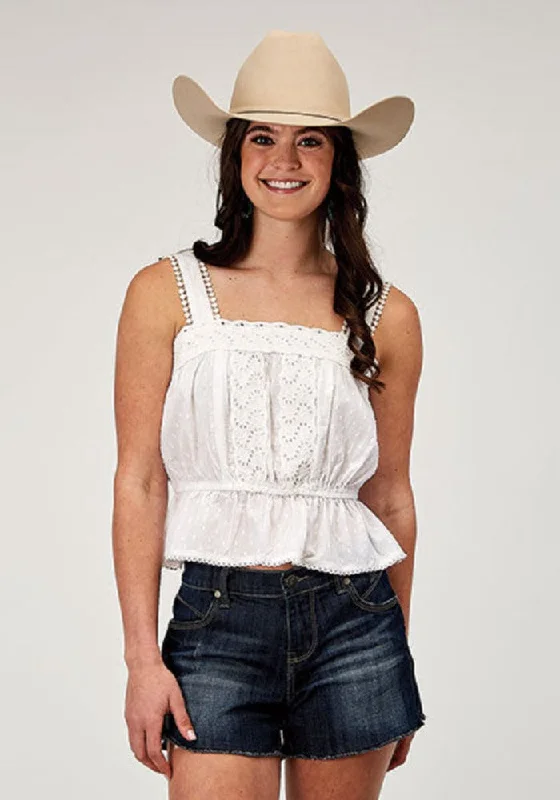 Women's Roper Swiss Dot Tank Top sheer tank top