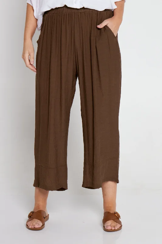 Bonnie Pants - Brown Warm Wool Trousers