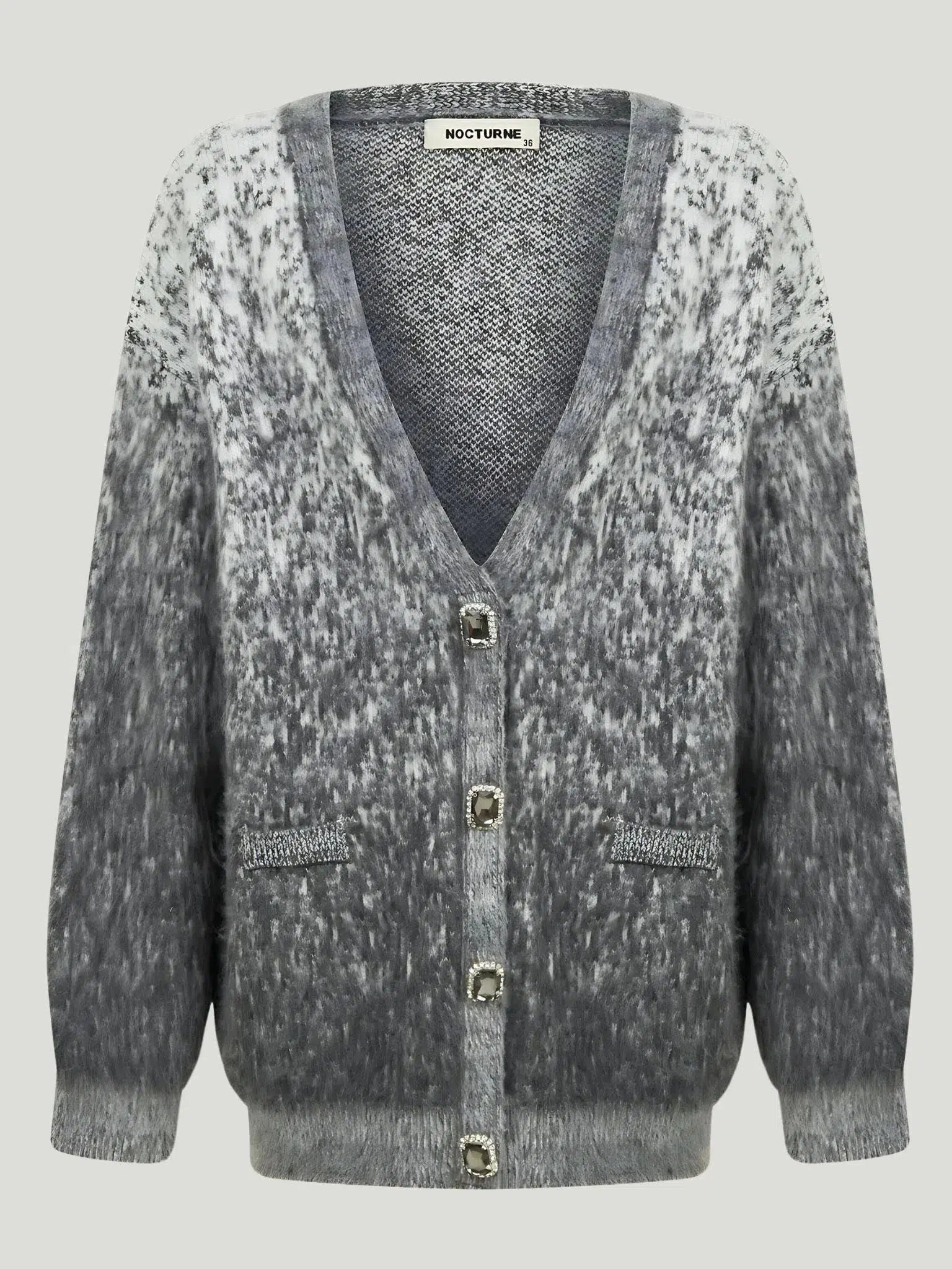 Nocturne Gradient Oversized Cardigan Collared Crew Neck Turtle Neck