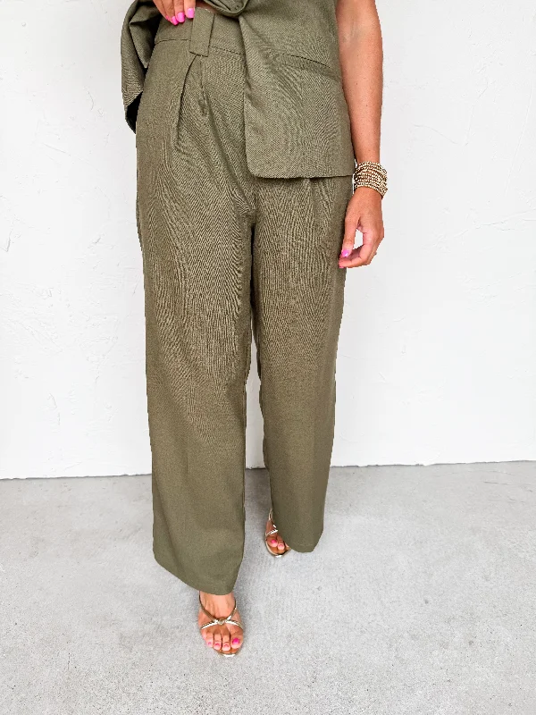 Can't Replace You Linen Pants Elegant Wool Trousers
