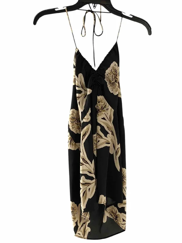 Banana Republic Size L Black Beige Print Tank Top tie dye tank