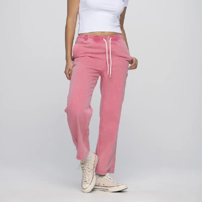 Santa Cruz Womens Pant Coombe Pant - Rose Wash Denim Stylish Elastic Waist Pants