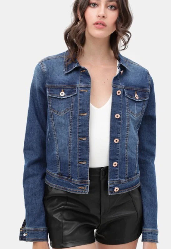 Fashion District Love Tree Vintage Denim Jacket V-Neck Jacket Boat Neck Jacket Square Neck Jacket