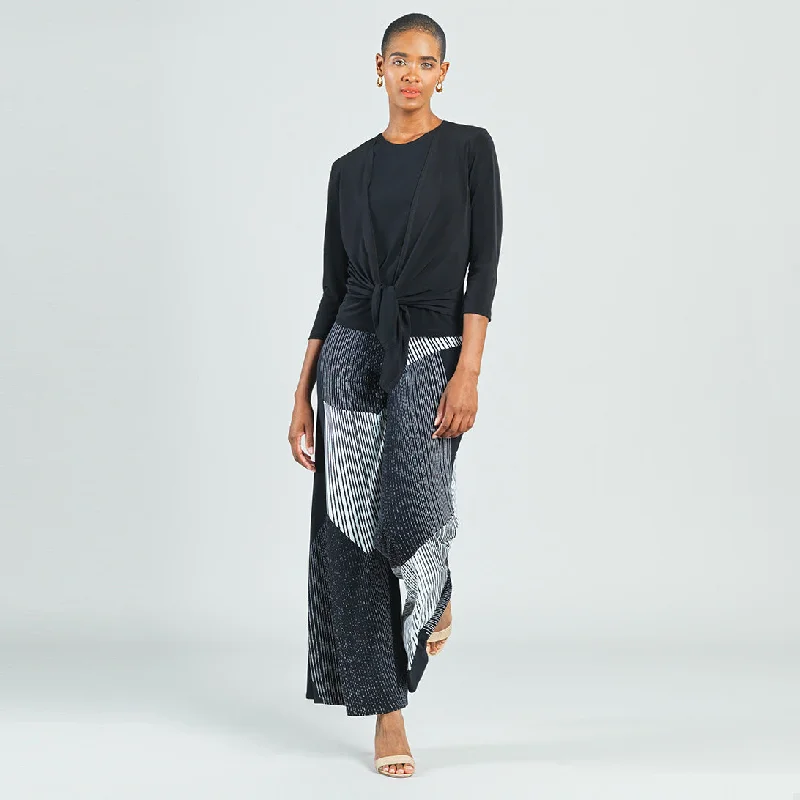 Black Front Tie Cardigan Oversized Loose Flowy