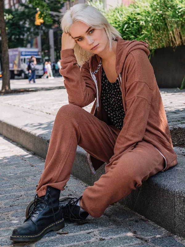 Lived In Lounge Fleece Pants - Dark Clay Formal Dress Pants