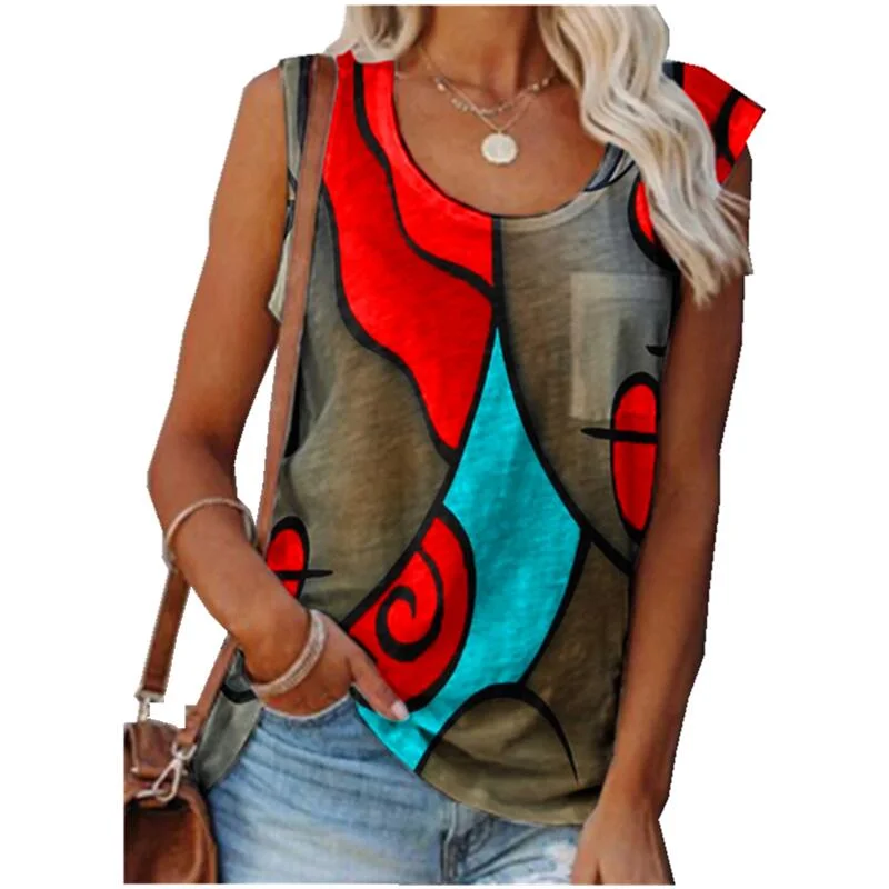 Colorful Tank gold tank top