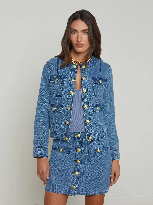 Yari Denim Jacket La Jolla - L'AGENCE Anorak Shell Jacket Lightweight Jacket