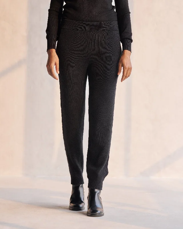Pull-on Pants - Black Comfortable Denim Leggings