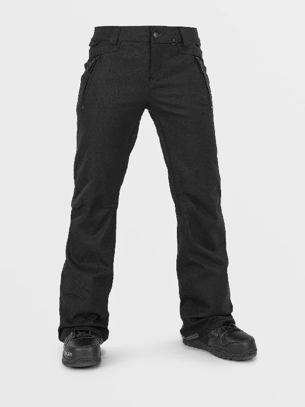 Womens Species Stretch Pants - Black Comfortable Pleated Pants