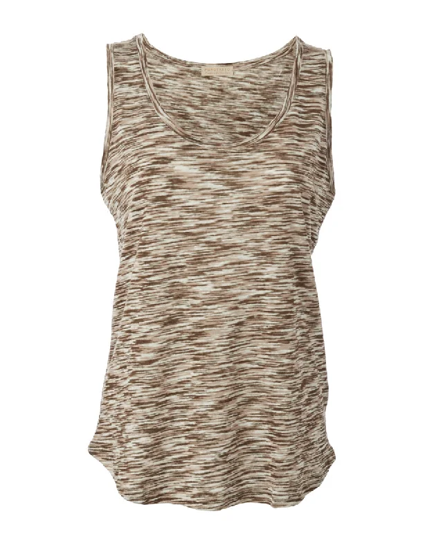 Linen Space Dye Tank grey tank top