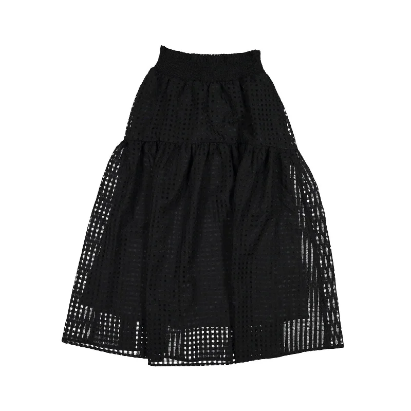 Designers Remix Black Molise Women Skirt cashmere skirt plush