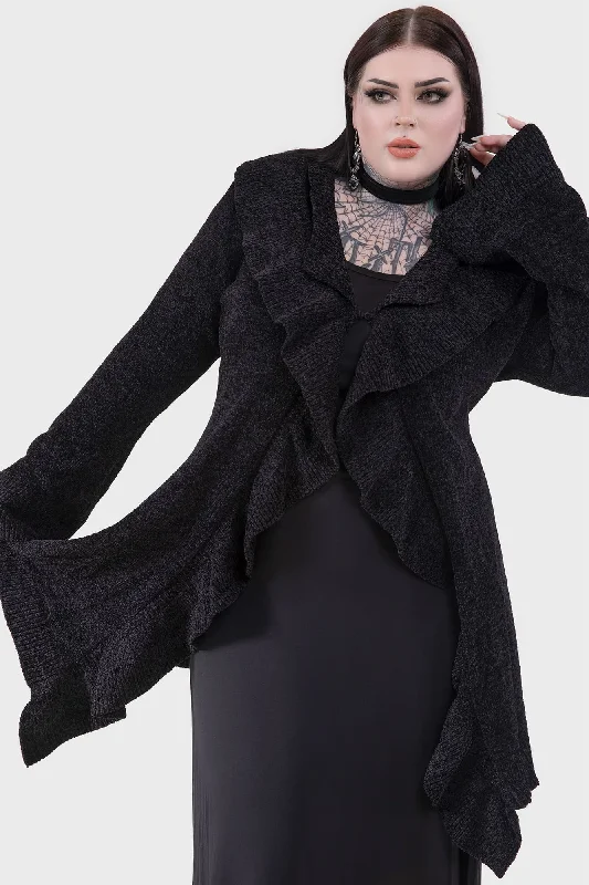 Lunar Owl Cardigan [PLUS] Terry Terry Cloth Terry Knit