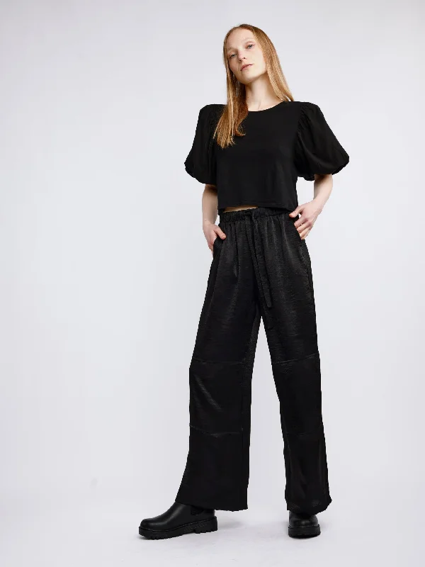 Noelle Drawstring Pants Comfy Zip-Up Pants