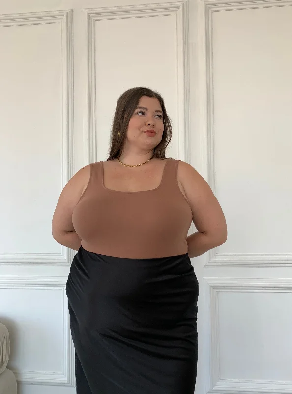 Plus Size Stretchy Tank Top cherry red tank