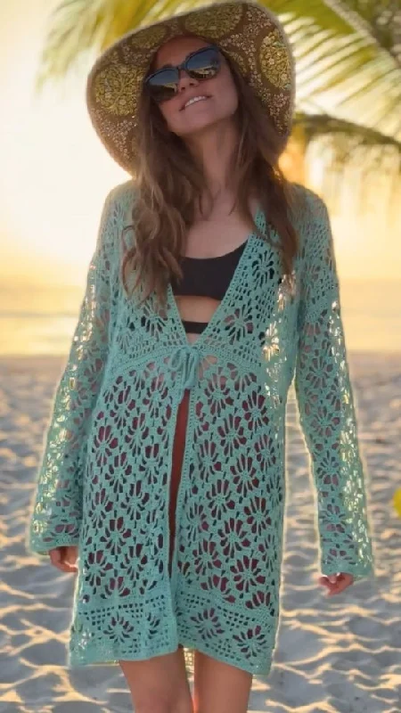 Crochet Cover Up + Cardigan Pattern - Aster Thin Thick Dense