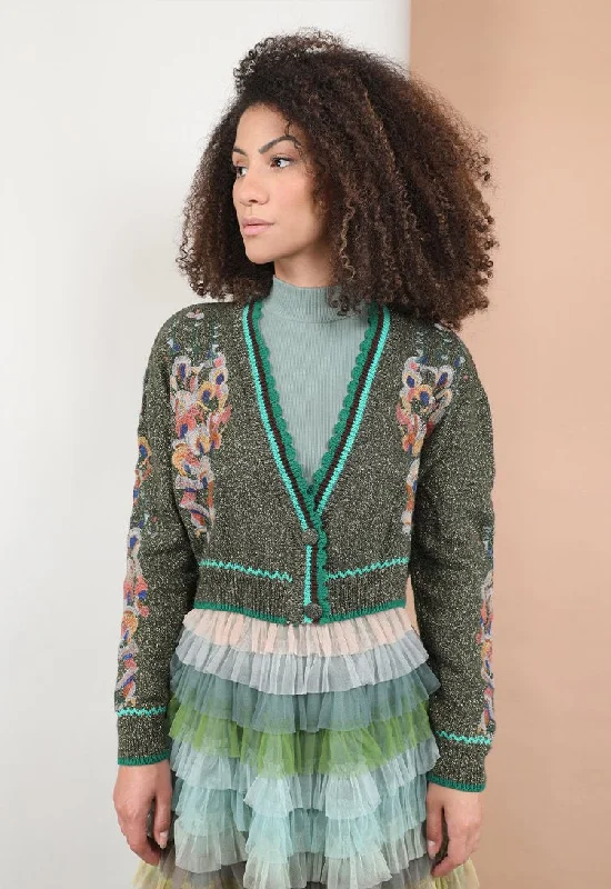 "Katrine" Cardigan Collared Crew Neck Turtle Neck