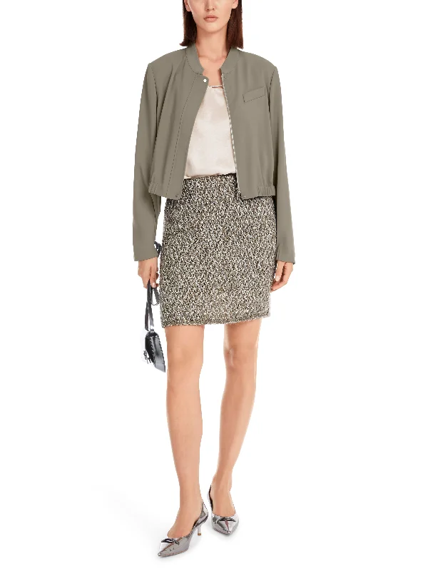 MARC CAIN Sage Green Jacket Oversized Jacket Tailored Jacket Straight Jacket