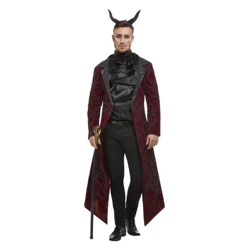 Deluxe Devil Costume Mens Red Jacket Jacket Blazer Coat