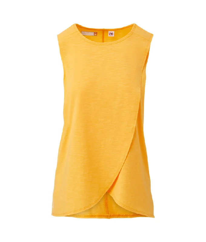 Women's Adaptive Curved Hem Magnetic Tank lime green tank