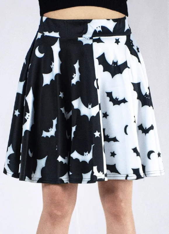 Split Bat Flare Skirt velvet skirt plush