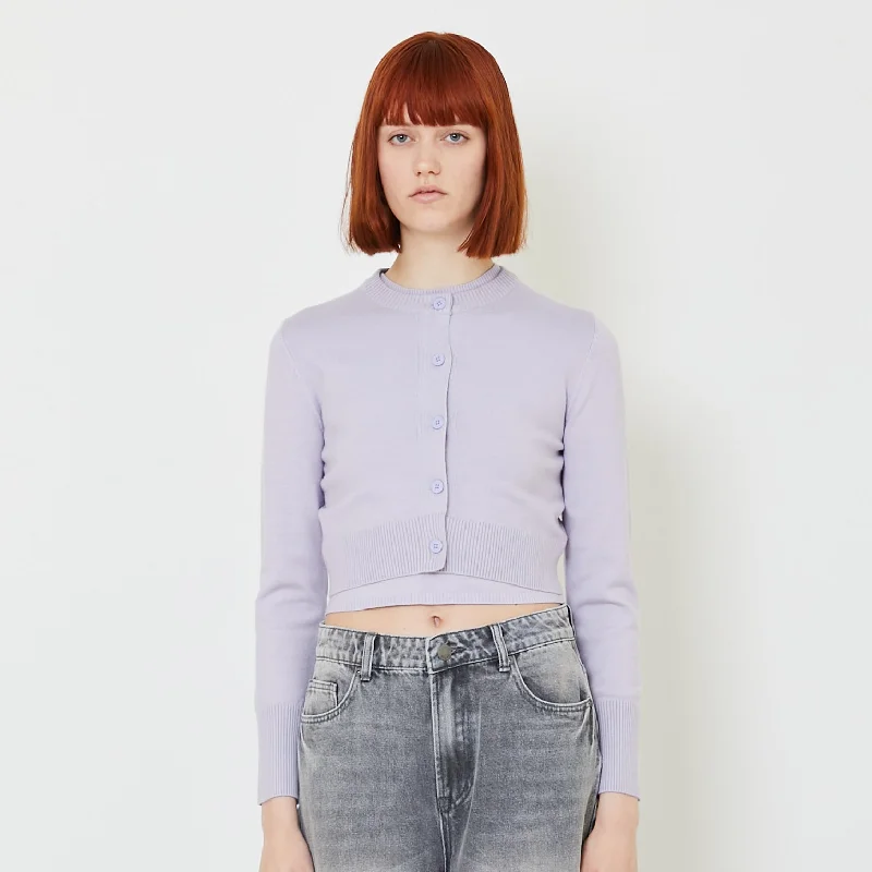 Women Cardigan - Purple - SW2407082C Fleece Cardigan Nylon Polyester