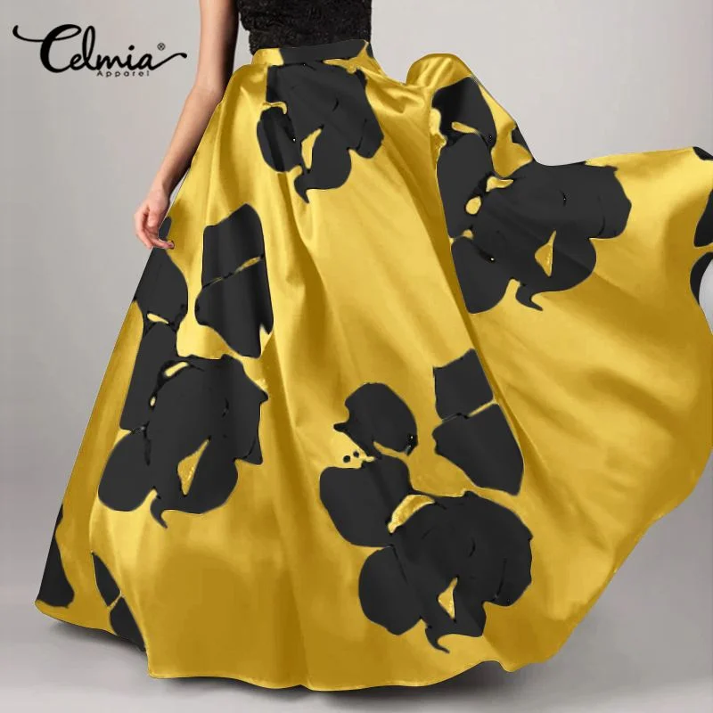 Long Satin Skirt wool skirt thick