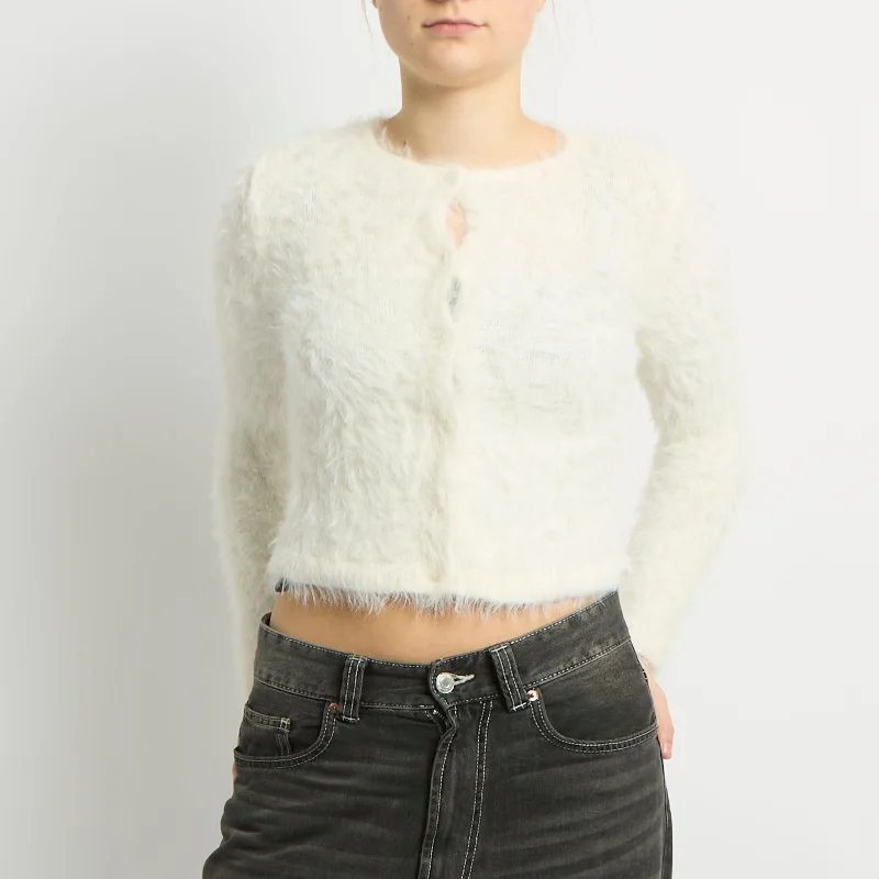Soft Knitted Cardigan - UK 8 Elasticated Padded Insulated