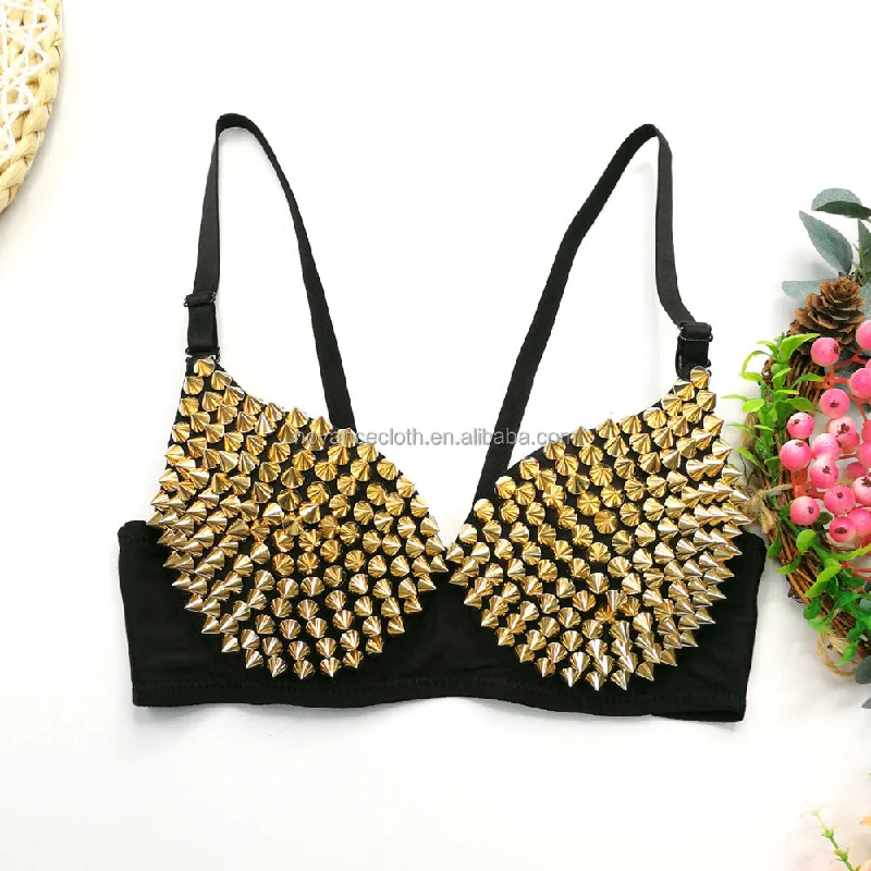 Alibaba Online Shopping Top Corto Para Mujer Perlas Custom Women'S Fitted Crop Tank Top Unique Design Spike Studded Sexy Bra rhinestone tank top Alibaba Online Shopping Top Corto Para Mujer Perlas Custom Women'S Fitted Crop Tank Top Unique Design Spike Studded Sexy Bra rhinestone tank top