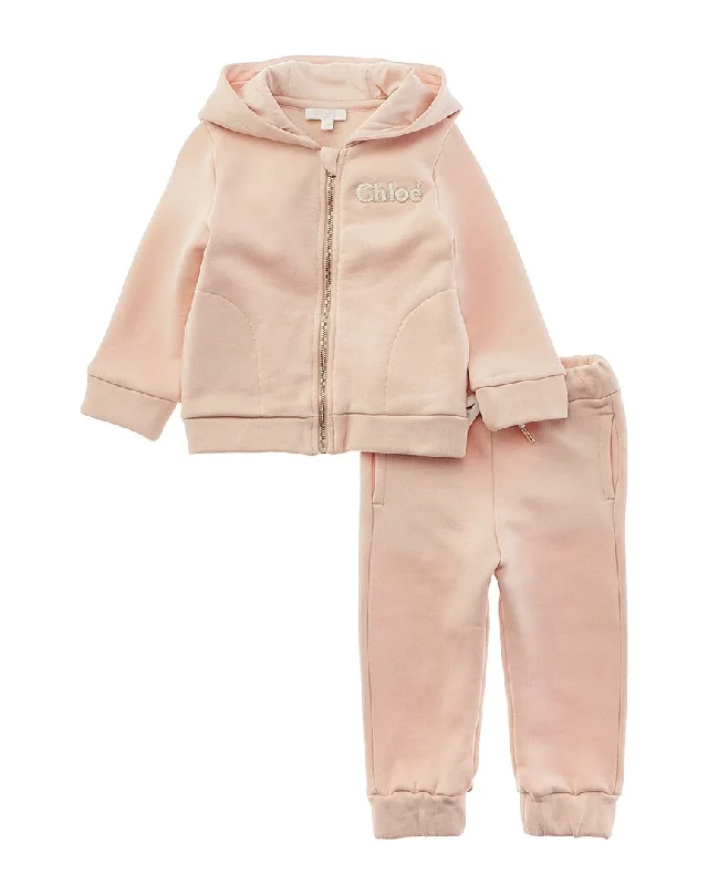 Chloe 2pc Logo Jacket & Pant Set Quilted Jacket Puffer Jacket Insulated Jacket