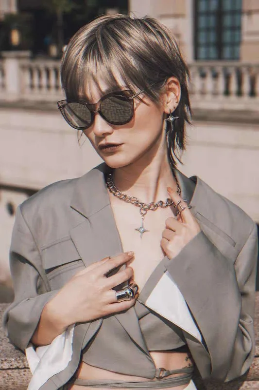 Dream Architect Two-Piece Suit Jacket Jersey Jacket Tulle Jacket Batik Jacket