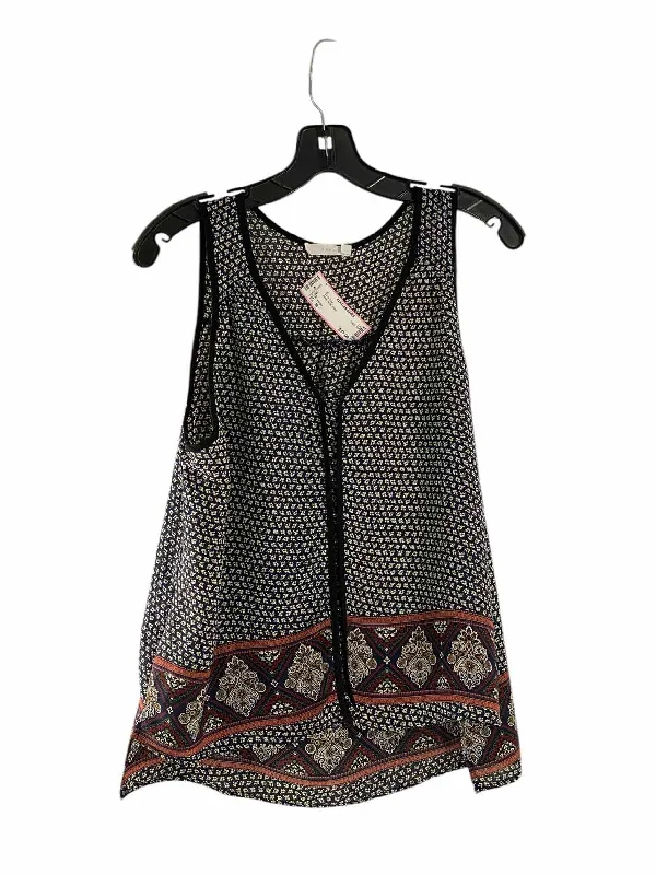 LUSH Size M Navy Multi Print Tank Top pastel tank top