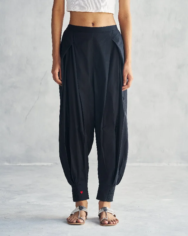 Puff Pants - Black Chic Checkered Pants