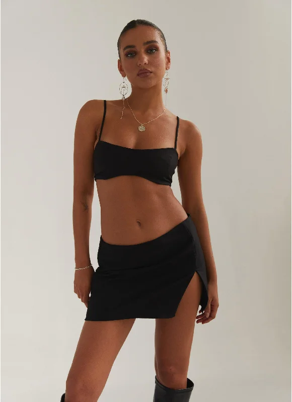 Studio Sun Mini Skirt - Shadow leather skirt durable
